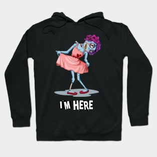 Zombie girl with pink dress Hoodie